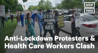 Anti-Lockdown Protesters Clash with COVID-19 Health Care Workers in North Carolina | NowThis