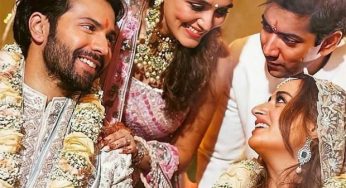 Varun Dhawan – Natasha Dalal Wedding: The newlyweds share happy moment with Rohit Dhawan and Jaanvi Desai  : Bollywood News